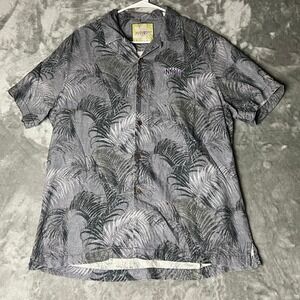 Tommy Bahama NYU Football Silk Short Sleeve Button Up Shirt Men's M